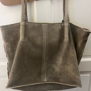 Hammitt silver zip tote bag
